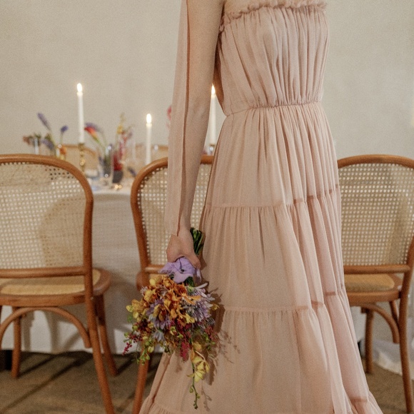 Anthropologie BHLDN Prom Formal Wedding Guest Dress Dusty Rose Size 2 - Picture 14 of 14